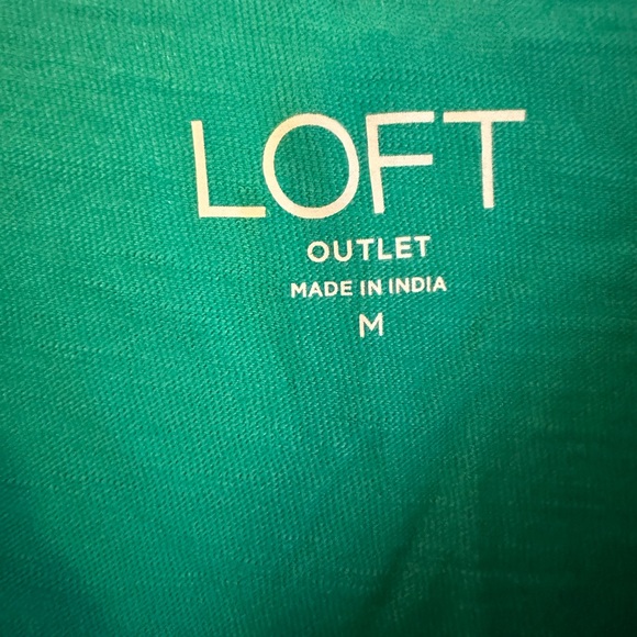 Loft green tank blouse, size medium - Picture 2 of 4